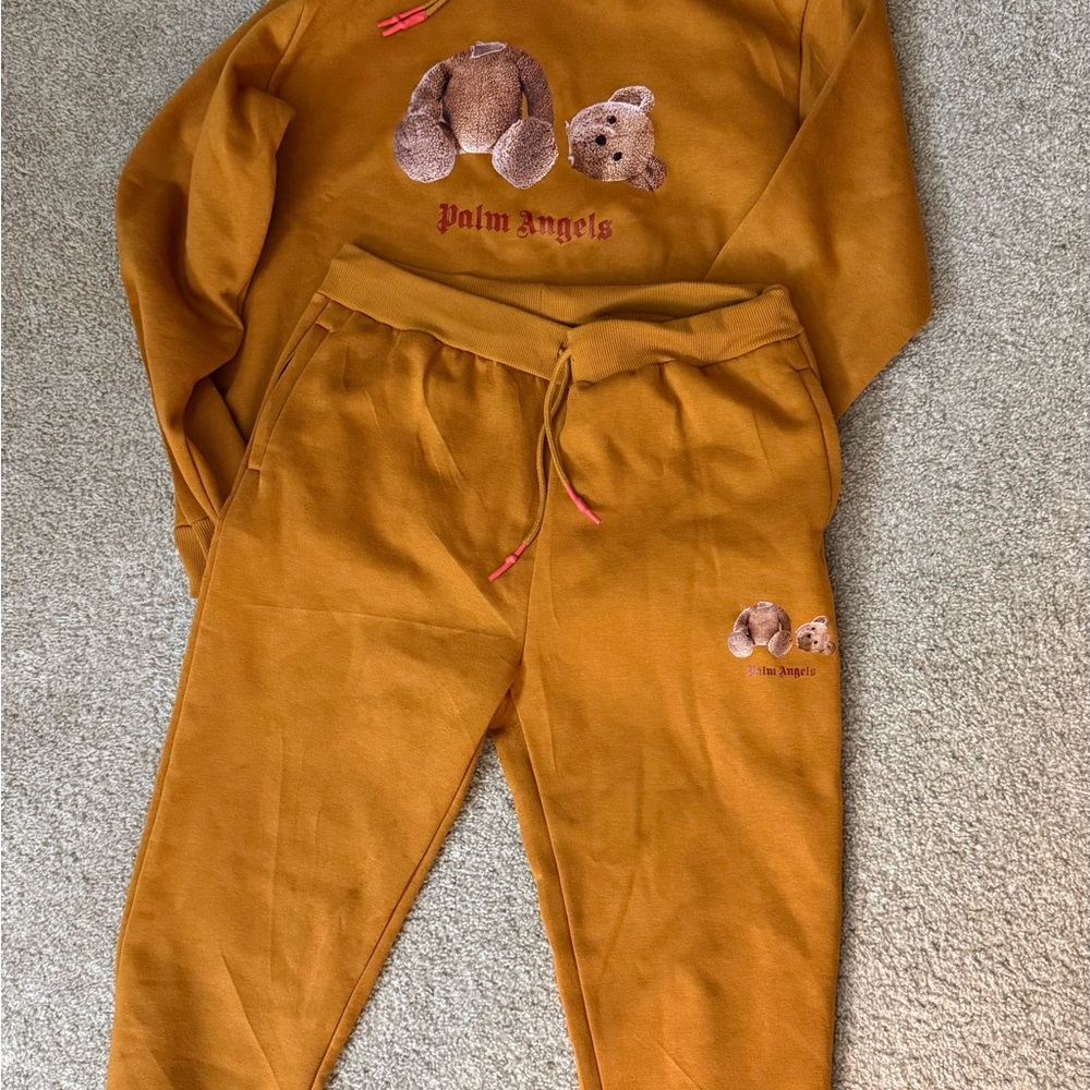 Palm Angels Kids Tan Sweatpants & Joggers Set